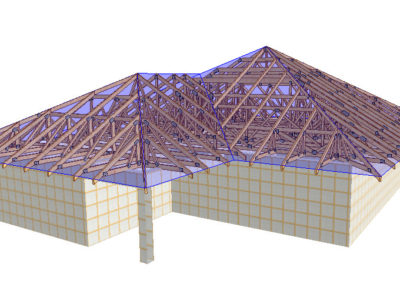dach konstrukcja 3d