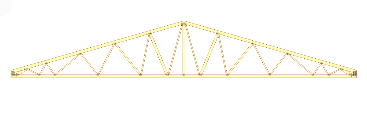 Projektowany wiązar z dachu Biedronka